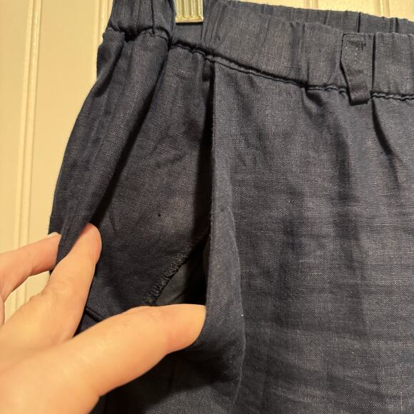 Quince European Linen Pants Deep Navy Size Large - Picture 4 of 7